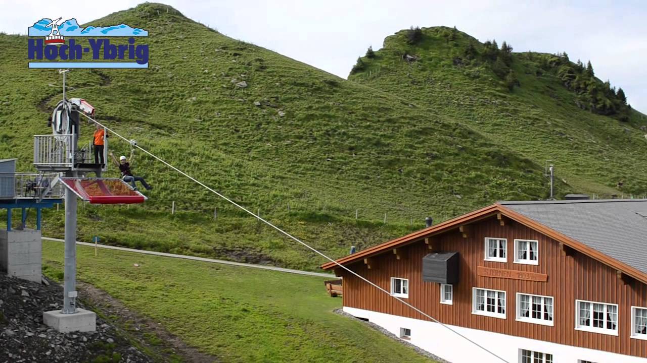 Die längste Seilrutsche (Seilfox) der Welt - Hoch-Ybrig