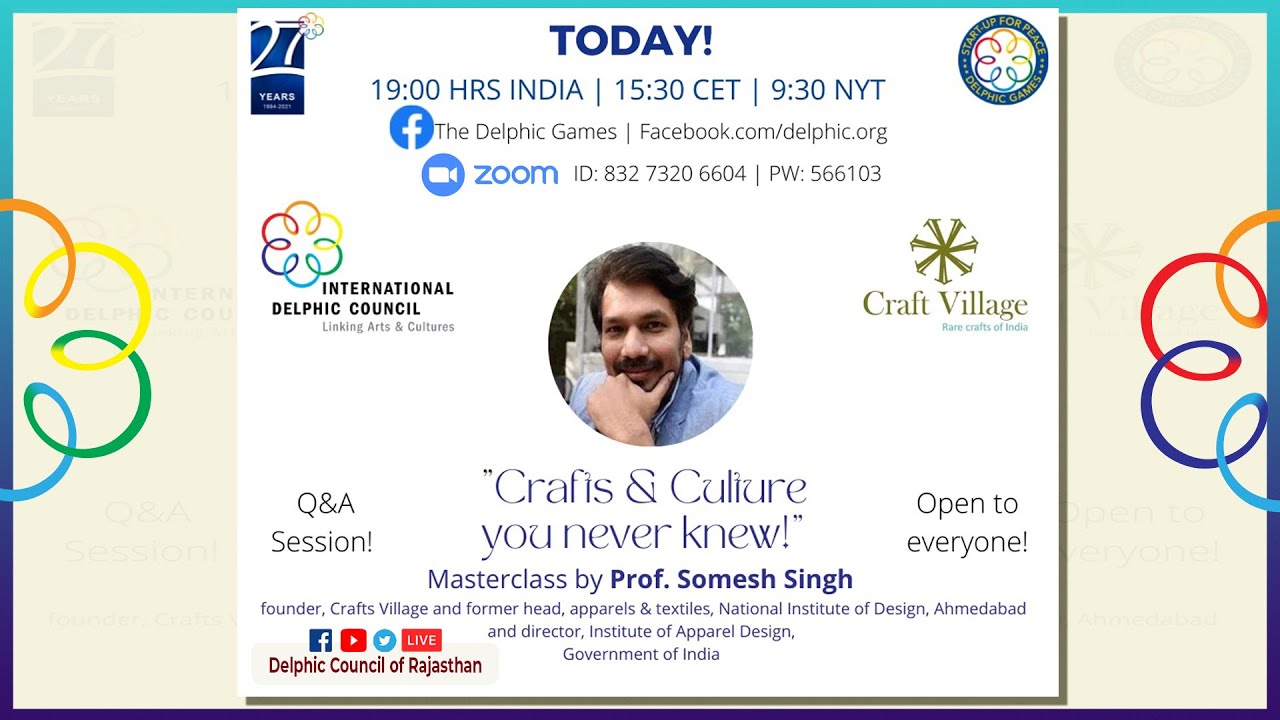 Watch us Live Masterclass by Prof. Somesh Singh on 