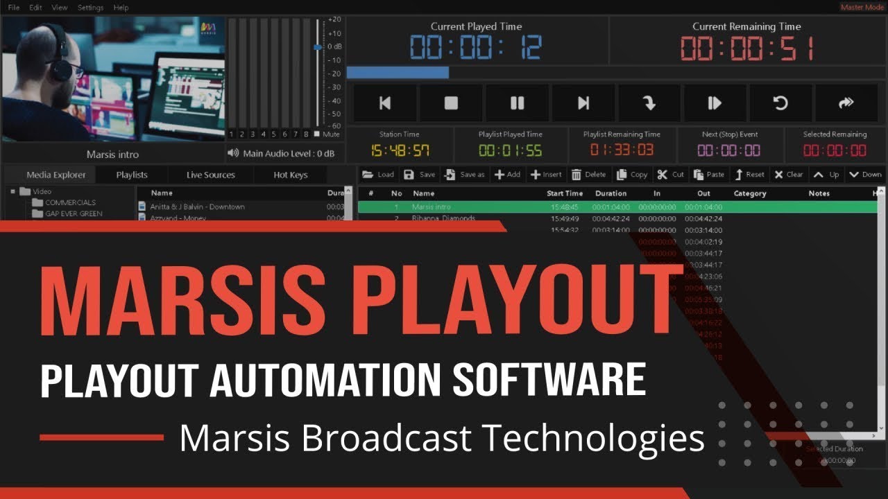 Playout Automation Software | Marsis Playout | Portugu&ecirc;s