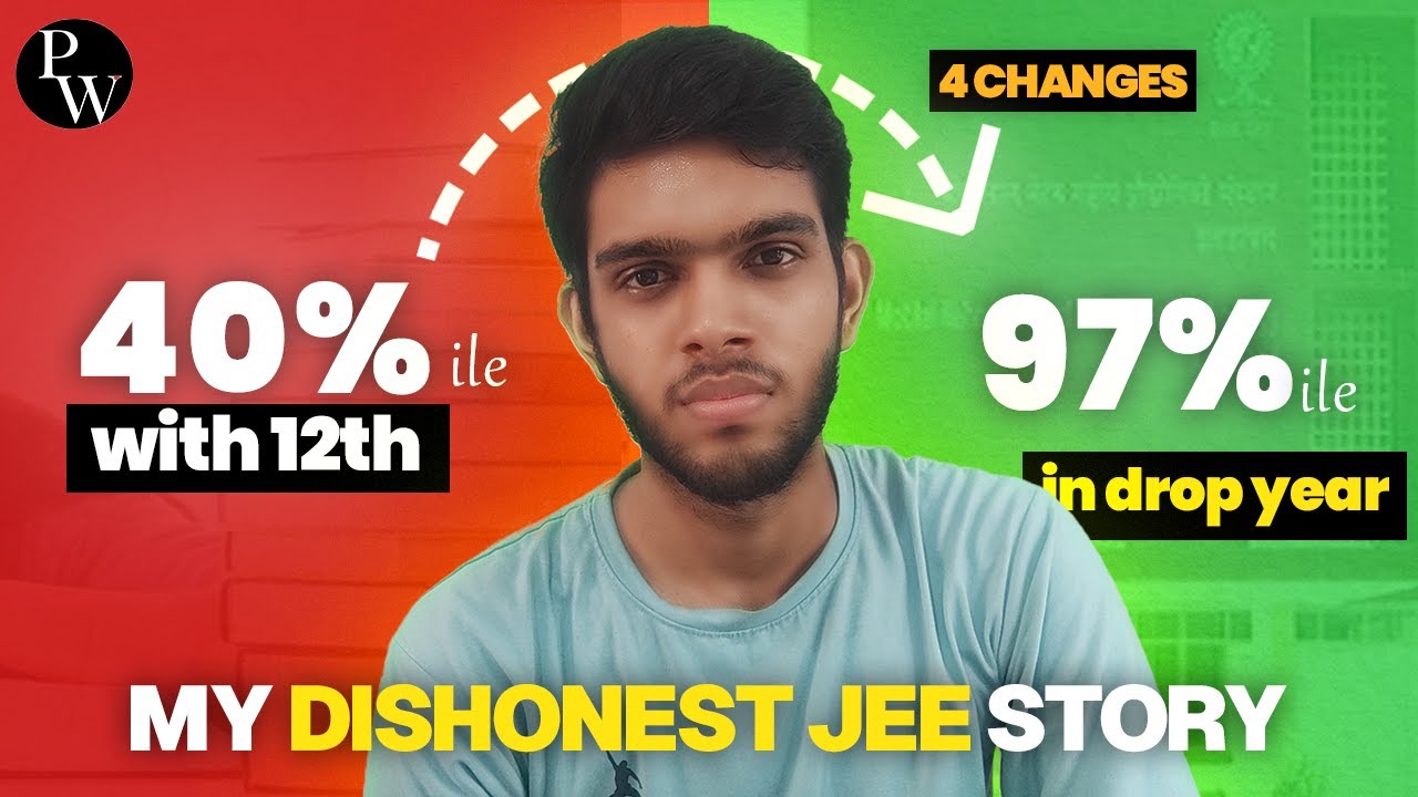MY HONEST IITJEE STORY ft. PhysicsWallah | 40% to 97 %  in Drop year