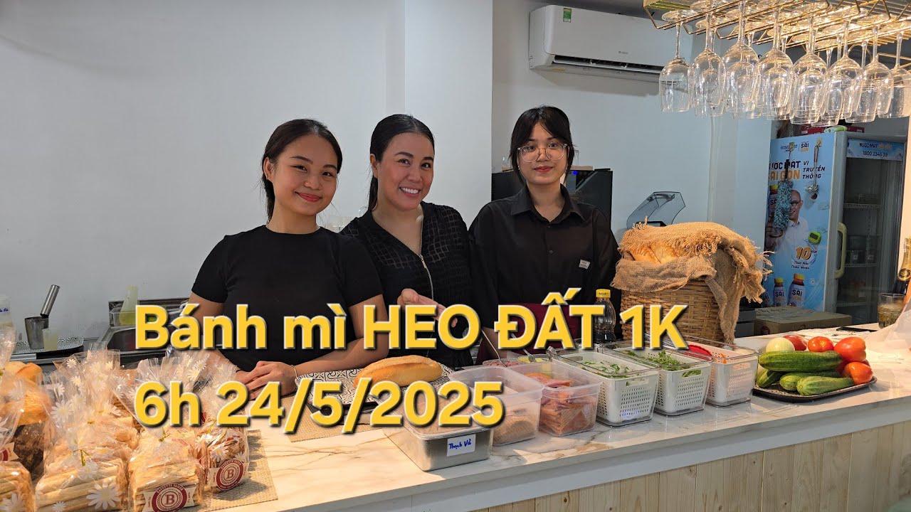 100 ổ Bánh Mì Heo Đất 1K/ổ được chuẩn bị thế nào để kịp phục vụ bà con Nha Trang từ 6h 24/5/2025