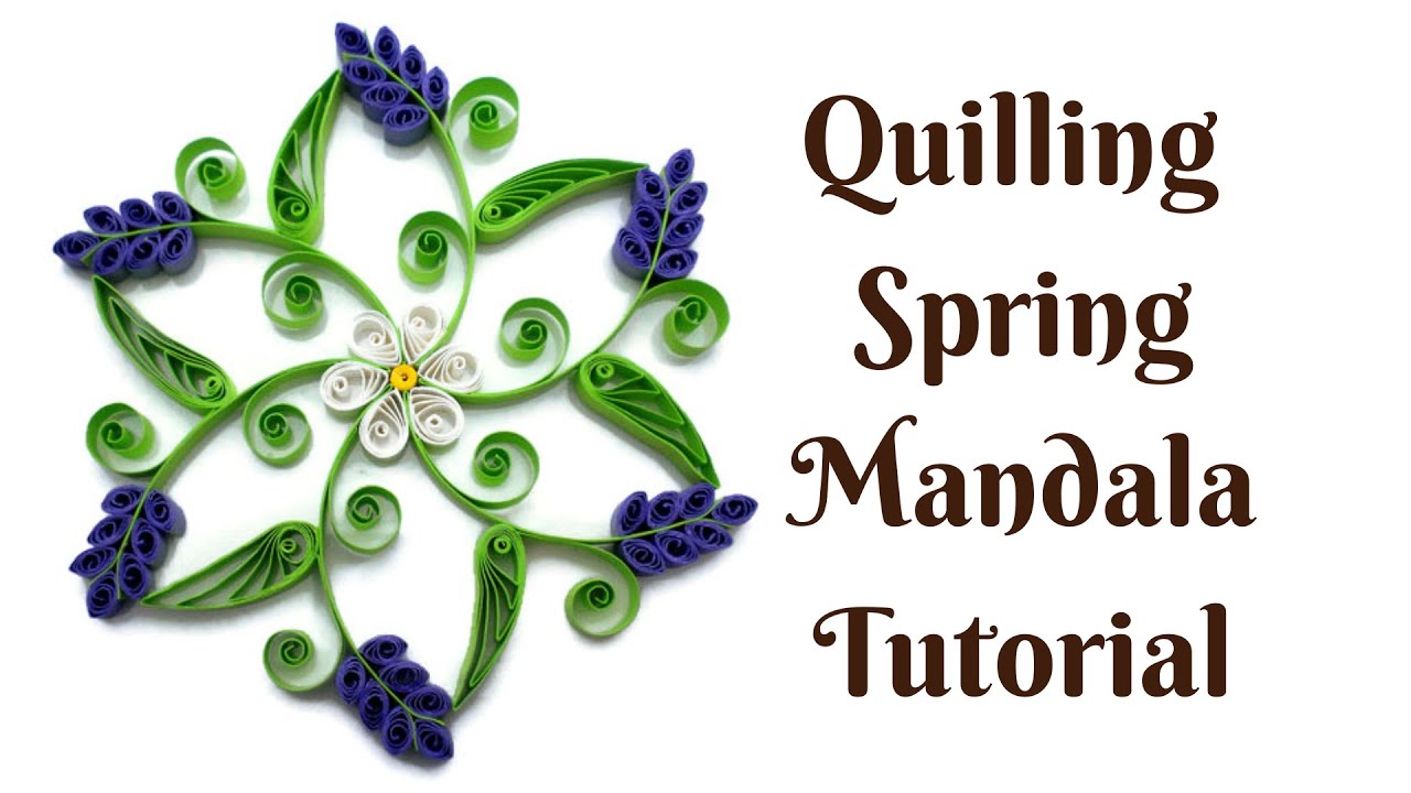 Quilling Spring Mandala tutorial - Step by step instructions - material list in description