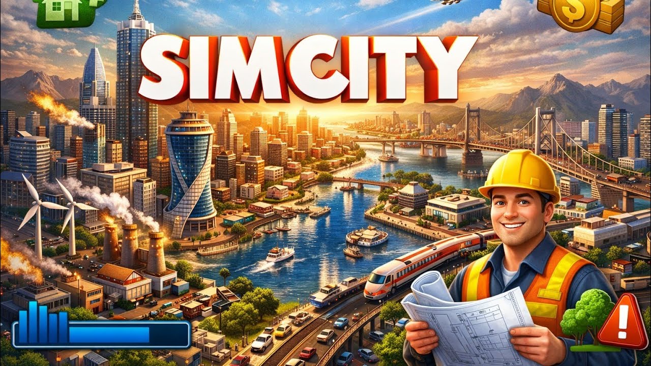 Build a town and city in this game is SimCity# long video #crazy gamer xvi 