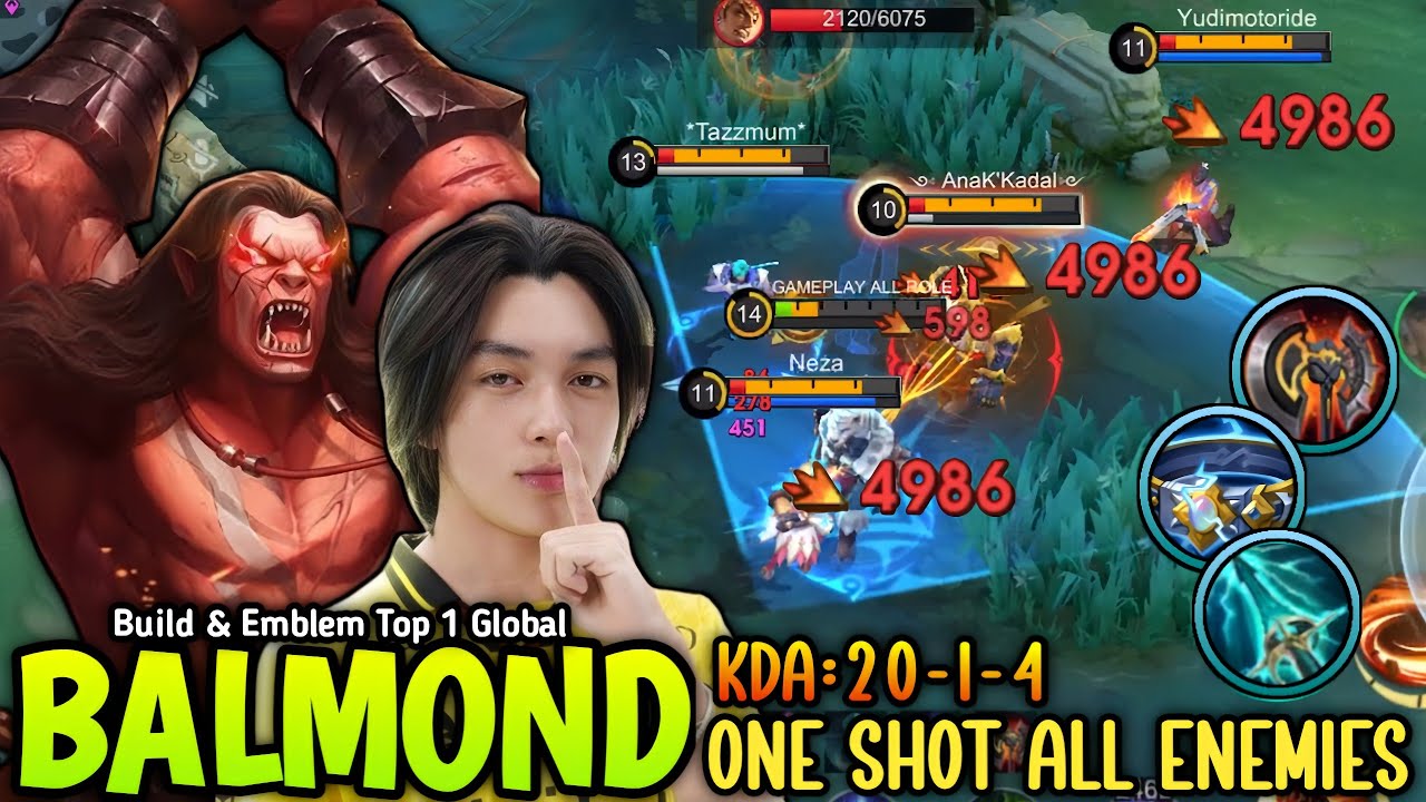 THANK YOU ONIC KAIRI FOR BALMOND BEST BUILD TO ONE SHOT ALL ENEMIES 😱 - BUILD TOP 1 GLOBAL BALMOND