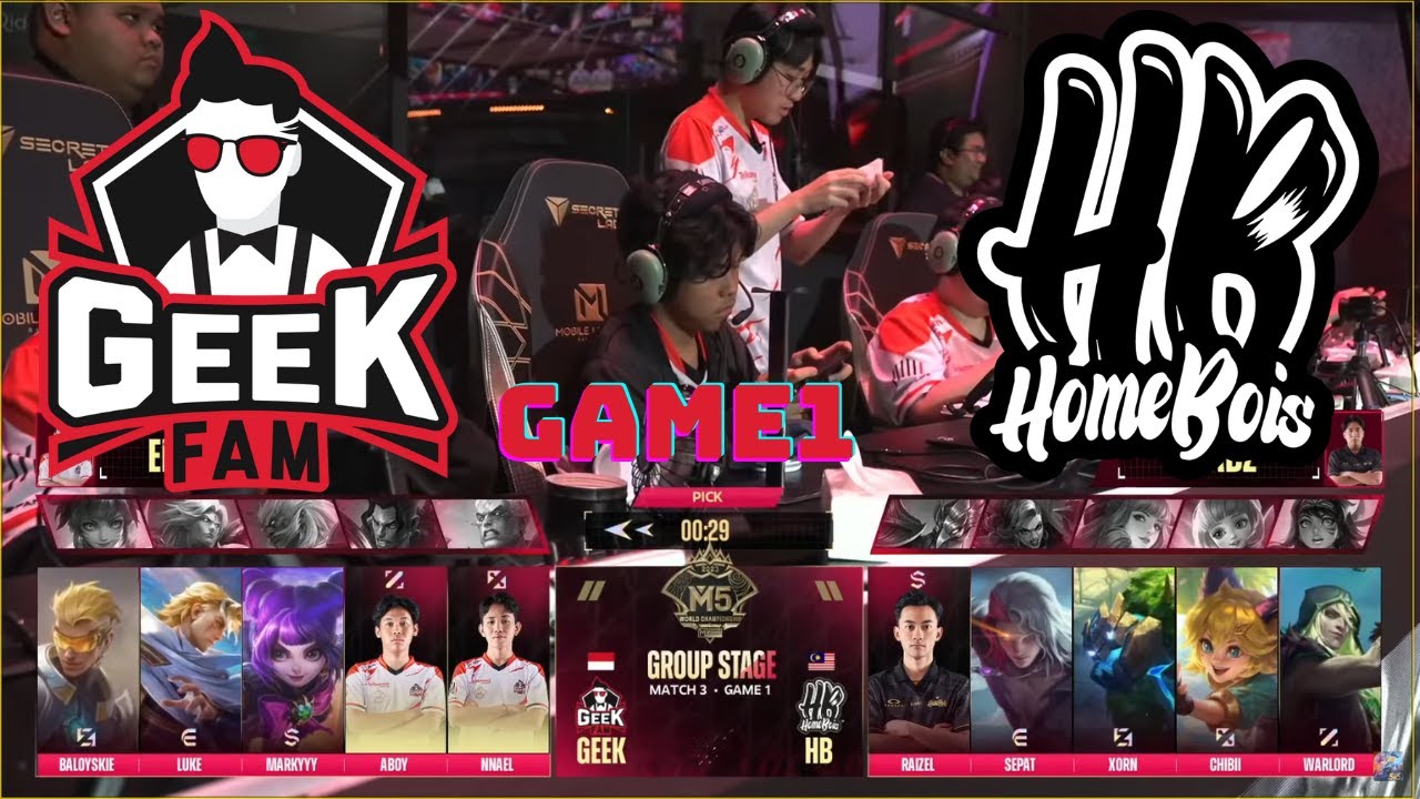 【モバレ世界大会】インドネシア代表が登場！どうなる！？ GEEK vs HB GAME1 M5 World Championship【モバイルレジェンド/Mobile Legends】