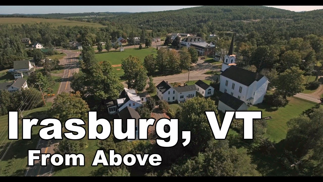 Irasburg, Vermont from above .