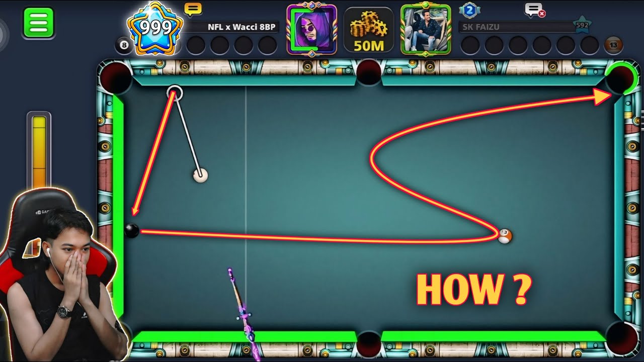 IMPOSSIBLE SHOT ! 8Ball Pool TRICKSHOT 999 LEVEL😱