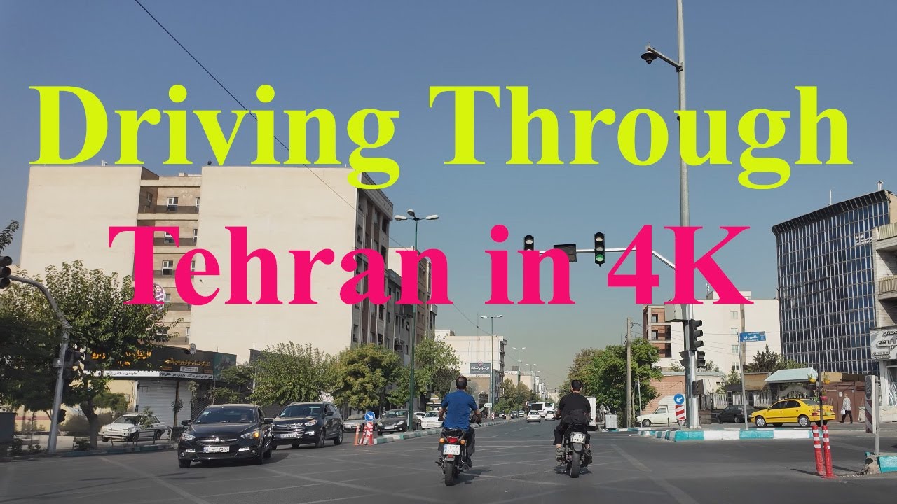POV 4K Ride Across Tehran – East to West on Farjam Street | Real Urban Sounds