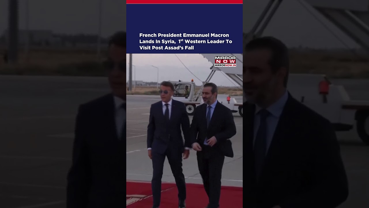 French President Emmanuel Macron Arrives In Damascus, 1st Western Leader To Visit Post Assad's Fall