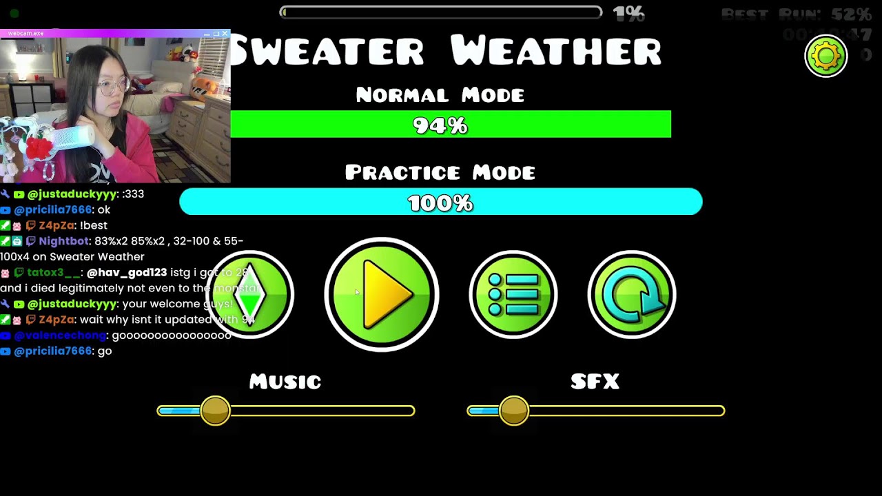 🔷pls let me beat Sweater Weather🔷new hardest barely🔷!best