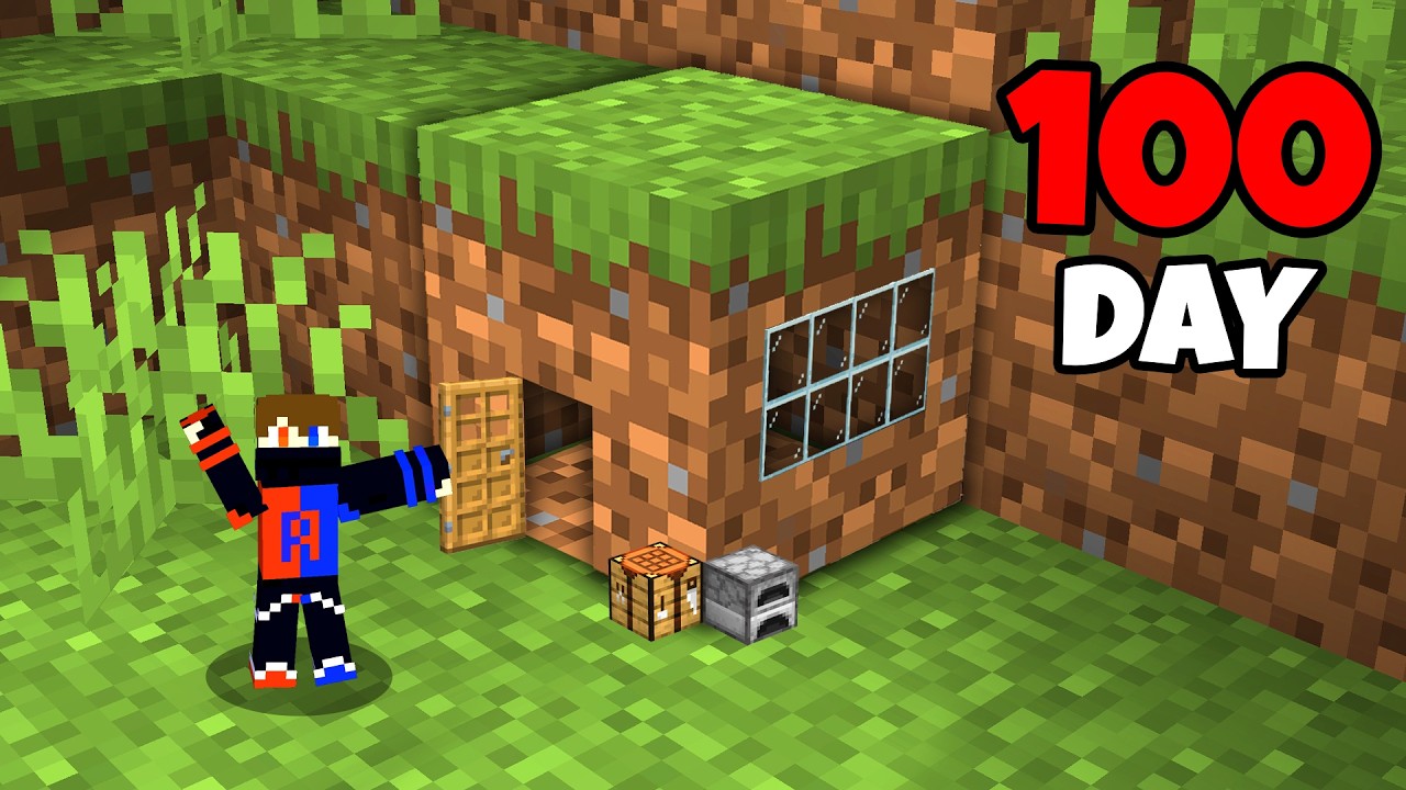 AdiSpot Survives 100 Days inside Block in Minecraft