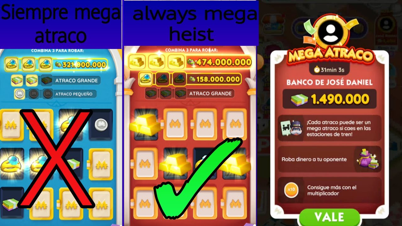 Como hacer siempre mega atraco en Monopoly Go!
