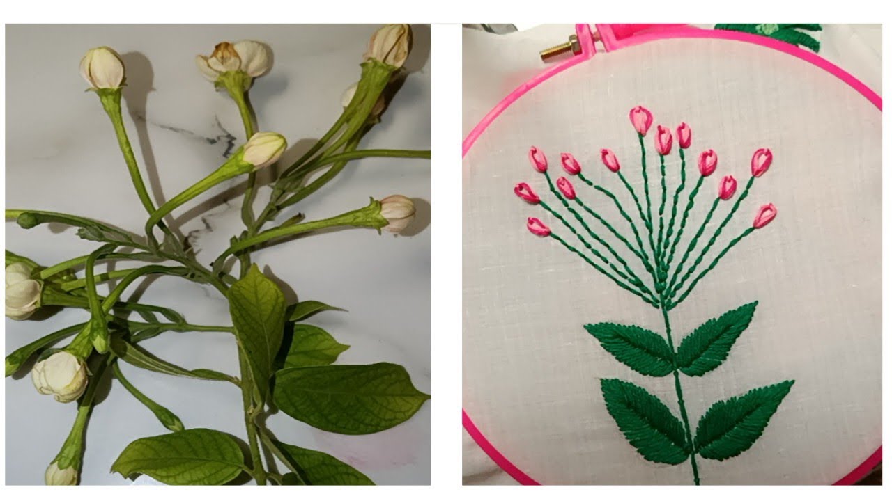 Malti(मालती) flower hand embroidery🧵