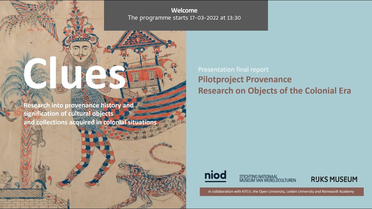 Presentatie resultaten Pilotproject Provenance Research on Objects of the Colonial Era (PPROCE)