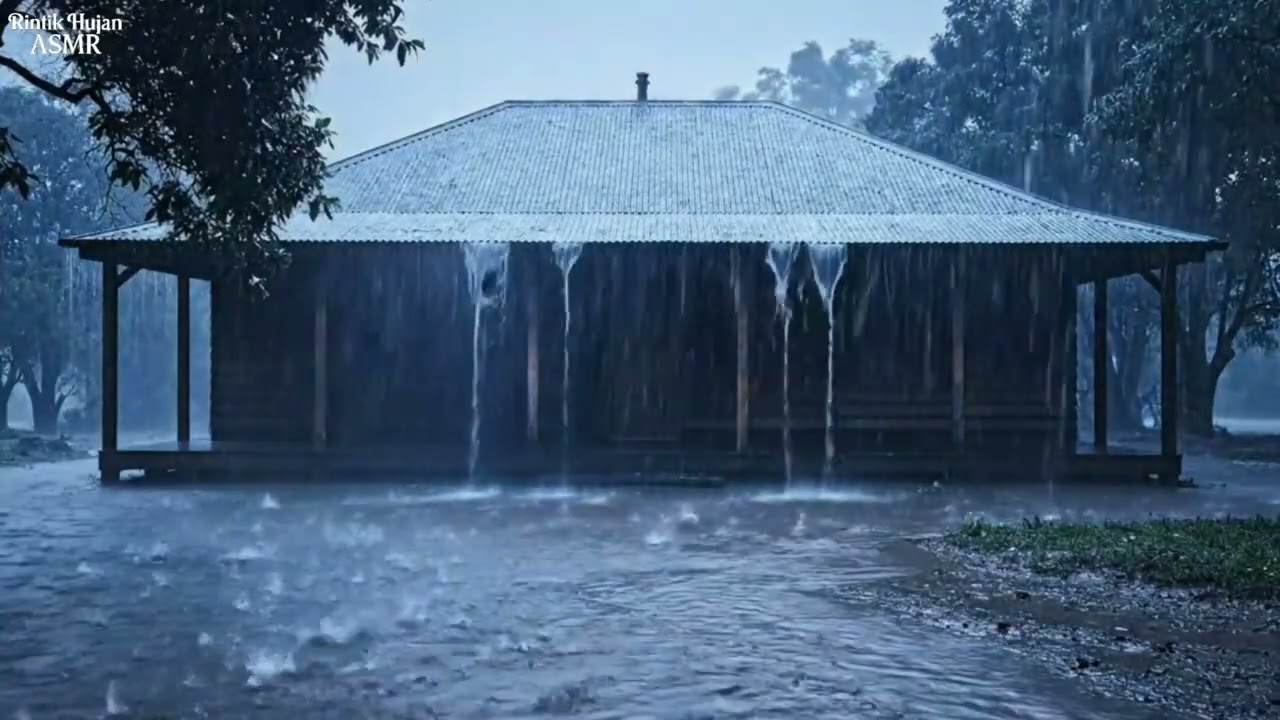 Hujan Deras ASMR | Sleeping Rain for Deep Sleep #hujan #rainoundforsleep #hujanderas #rain