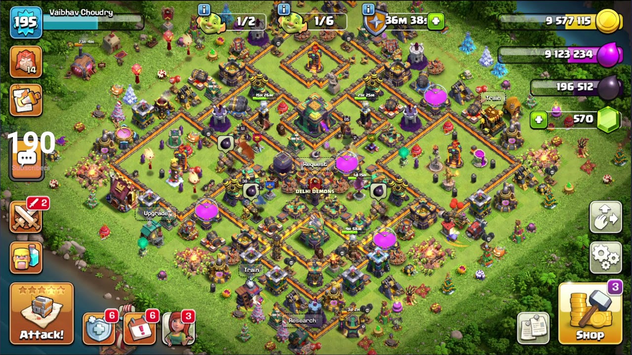 Upgrading my Home Village in Clash of Clans