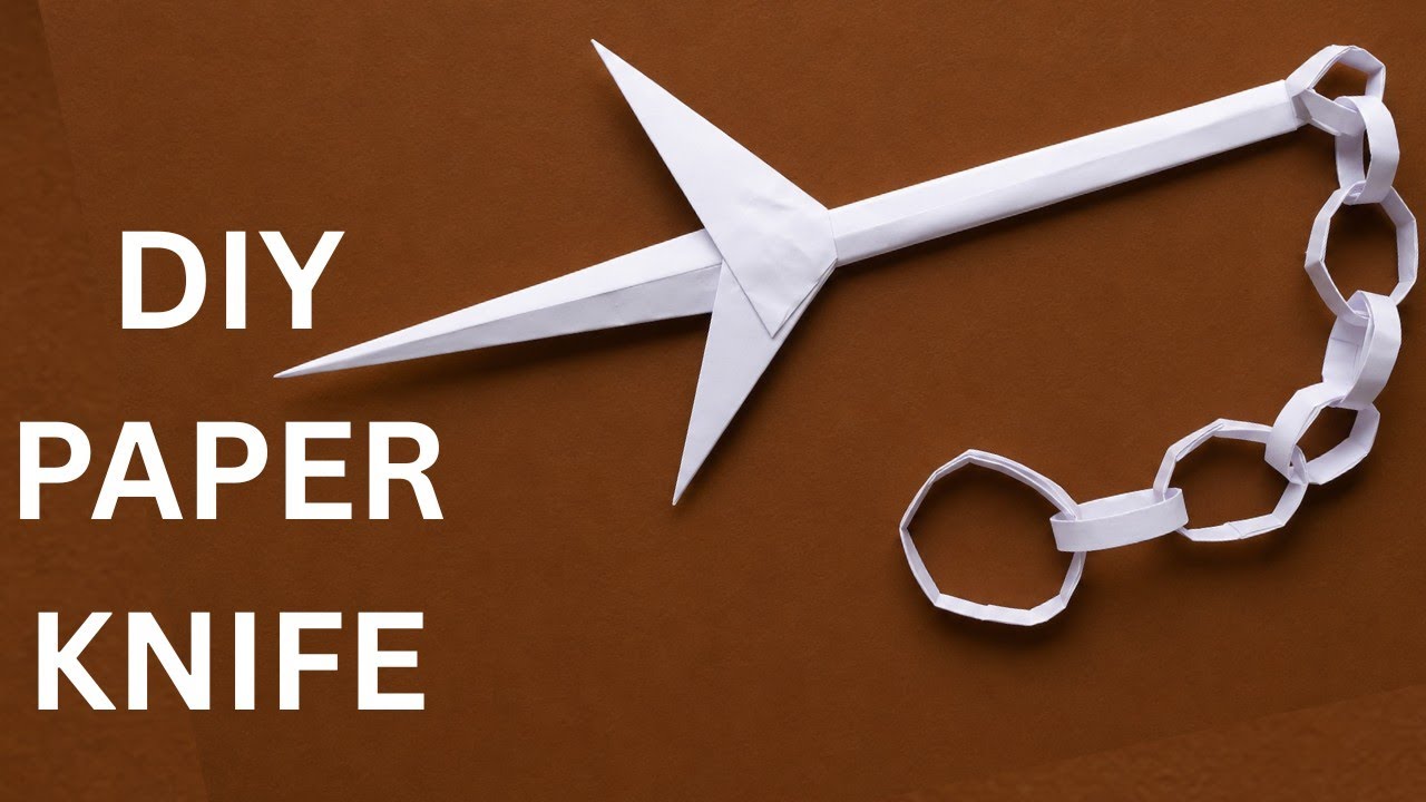 How to make a paper kunai । 🗡🗡🗡 । diy paper knife । how to make paper origami ninja weapon ।