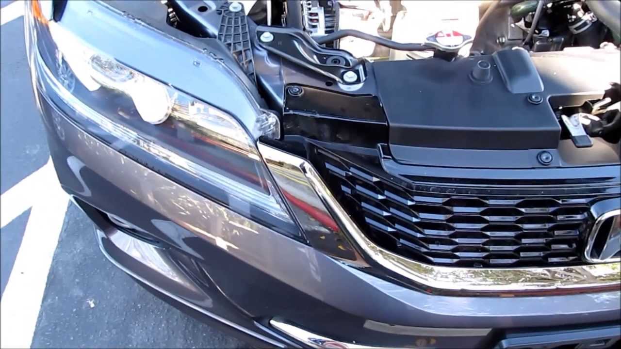 Замена дневных ходовых огней на светодиодные лампы для Honda Accord 2013 2014 2015 года выпуска