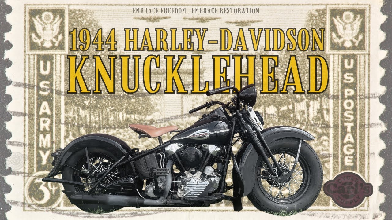 1-е видео о РЕДКОМ восстановленном мотоцикле Harley Davidson E Model Knucklehead 1944 года!
