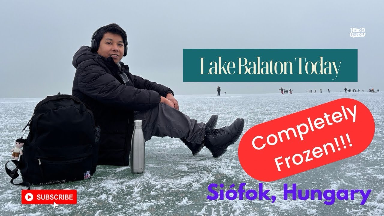 Lake Balaton in Hungary turned into ice after nine years