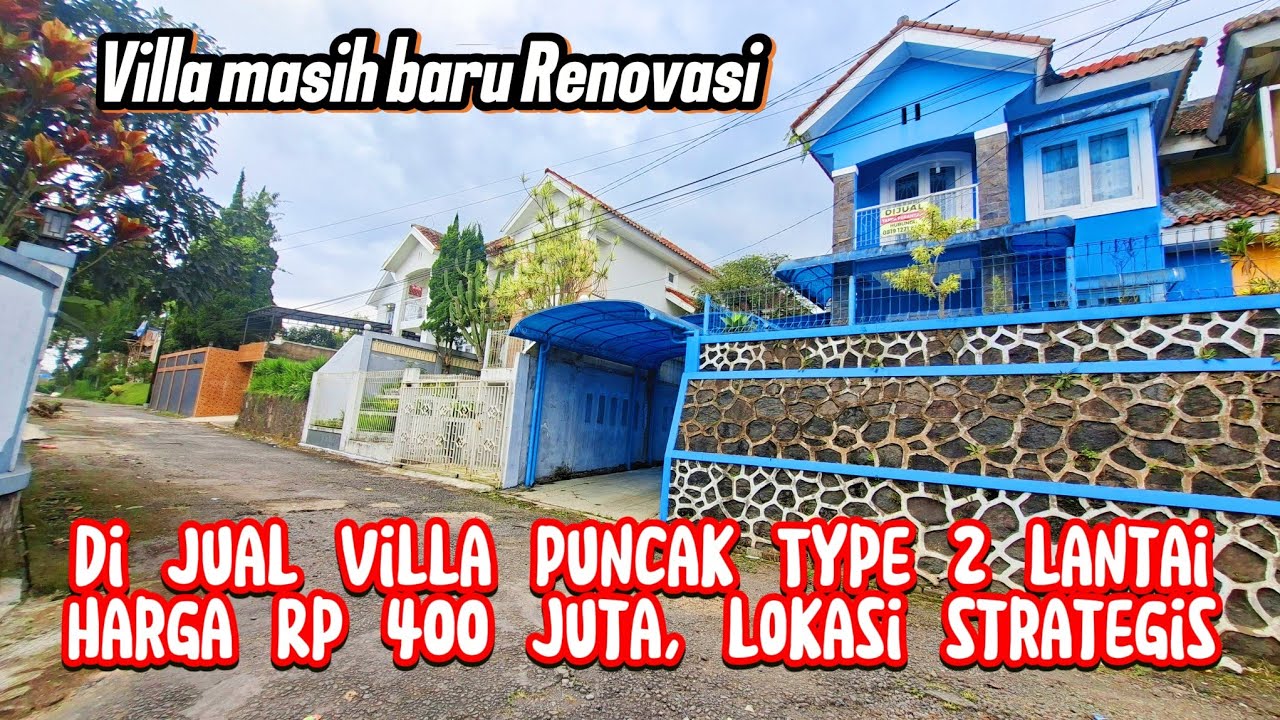 DI JUAL VILLA PUNCAK MINTA 400 JUTA NEGO, VILLA ADEM SEJUK DGN KETINGGIAN 1200 MDPL,