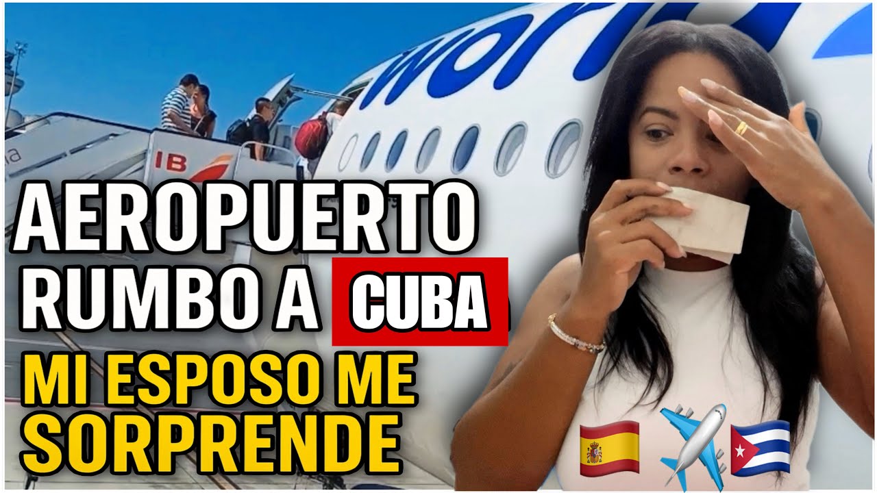 EN EL AEROPUERTO rumbo a CUBA ✈️ | Mi ESPOSO apareció con una SORPRESA INCREÍBLE 😭🇨🇺