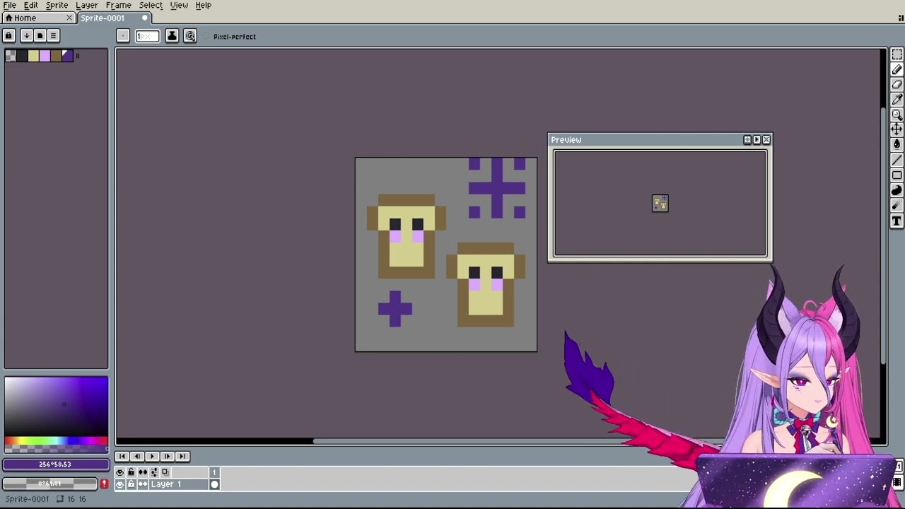 Pixel Art Jumping Toast Emote Animation Practice