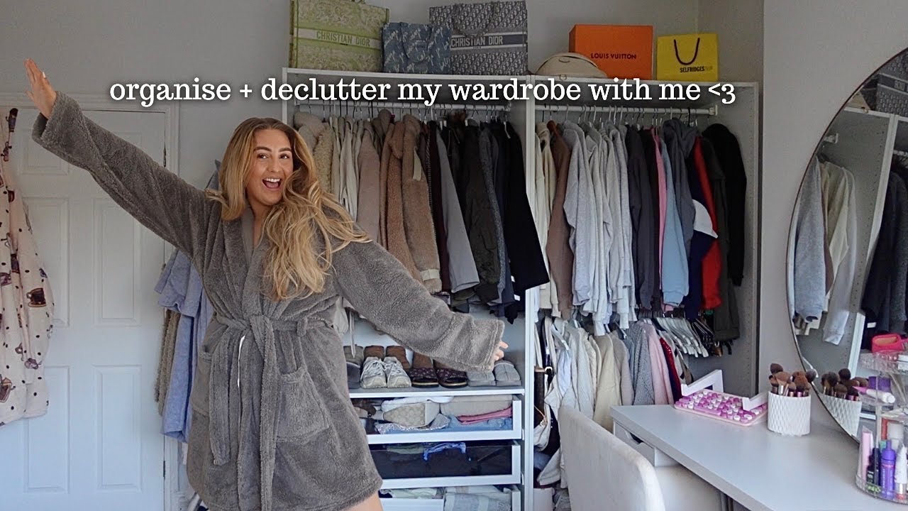 DECLUTTER + ORGANISE MY WARDROBE ROOM WITH ME: closet + dresser clean out
