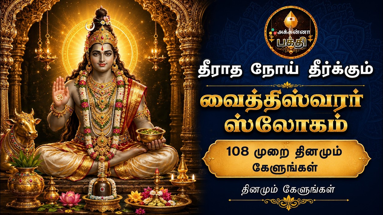 தீராத நோய் தீர்க்கும் வைத்தீஸ்வரர் மந்திரம் | 108 முறை கேளுங்கள் - Health Recovery Mantra