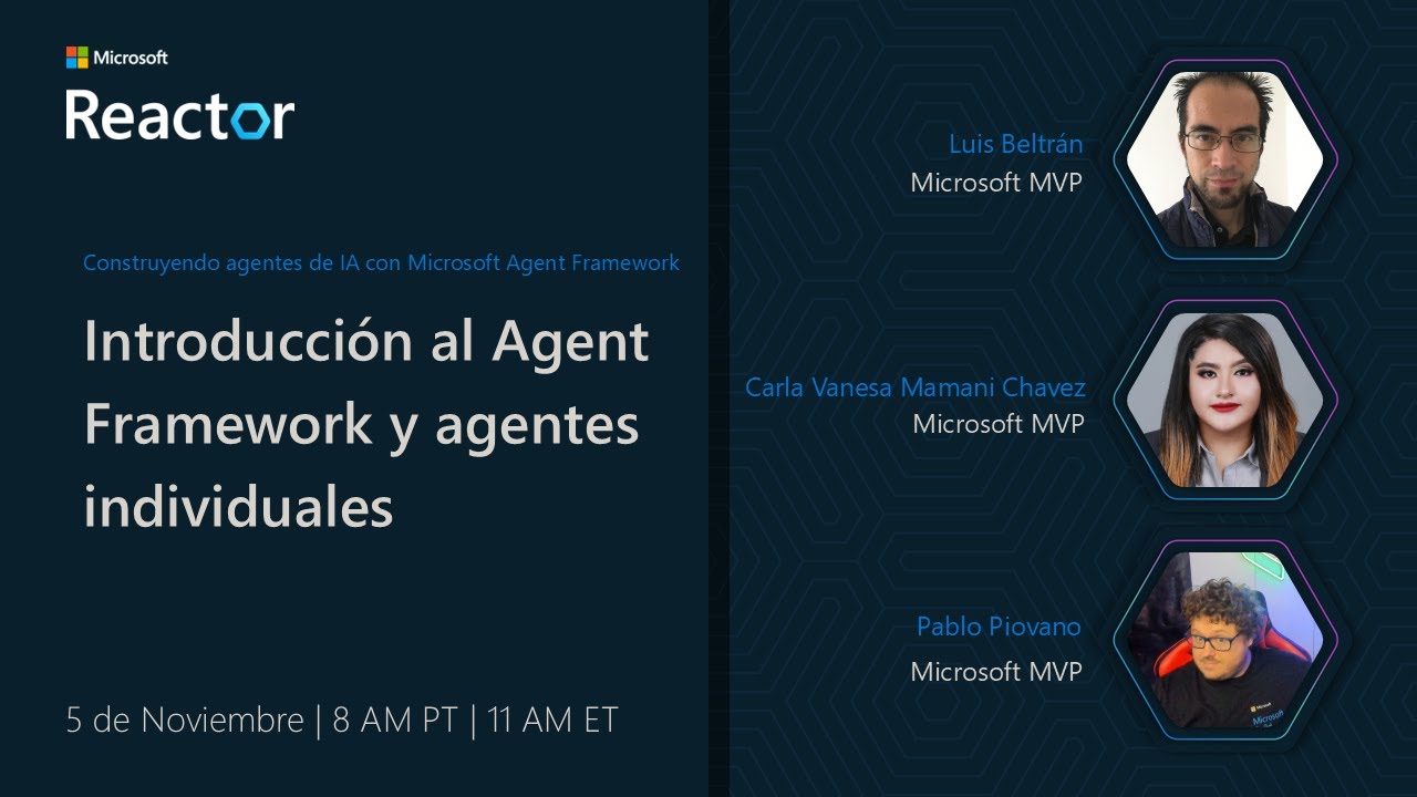 Introducción al Agent Framework y agentes individuales