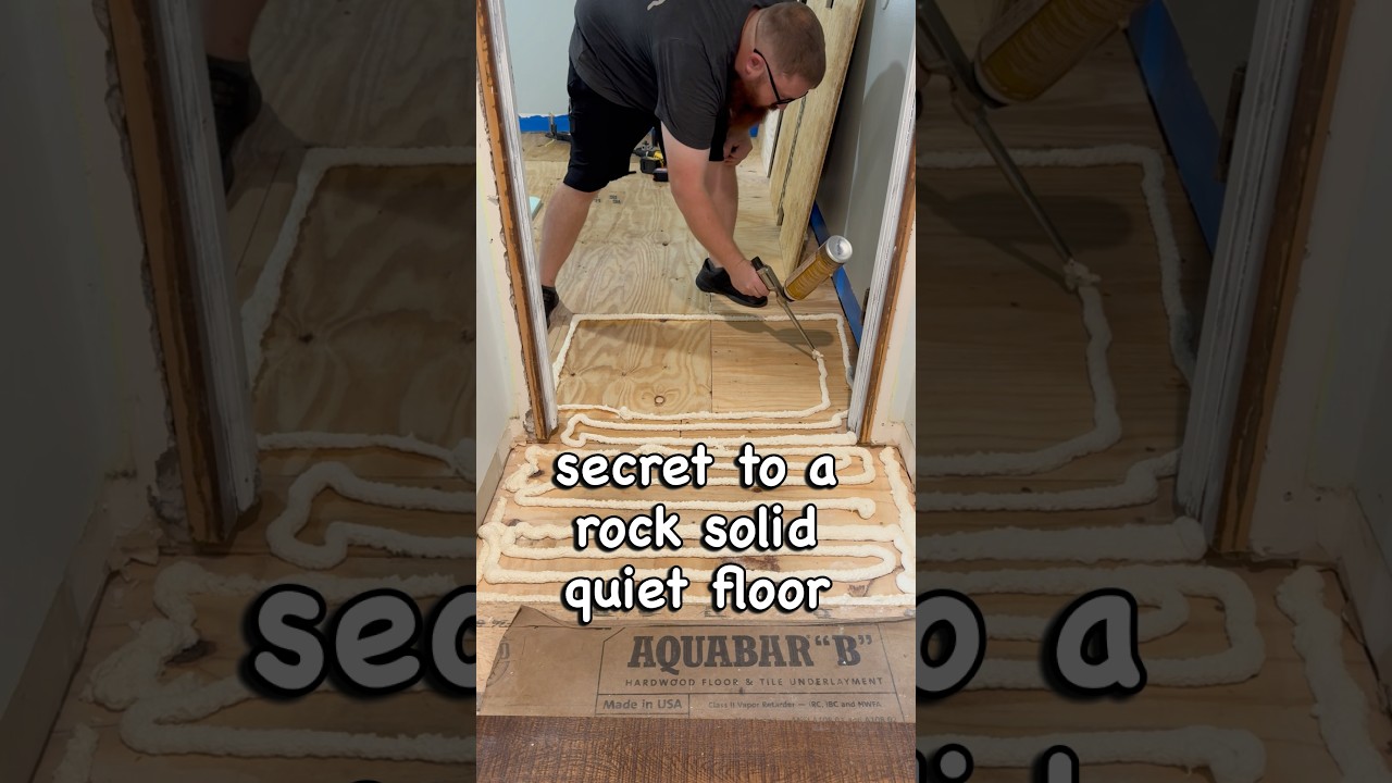 Secret to a rock solid quiet floor #carpentry #construction #homeimprovement