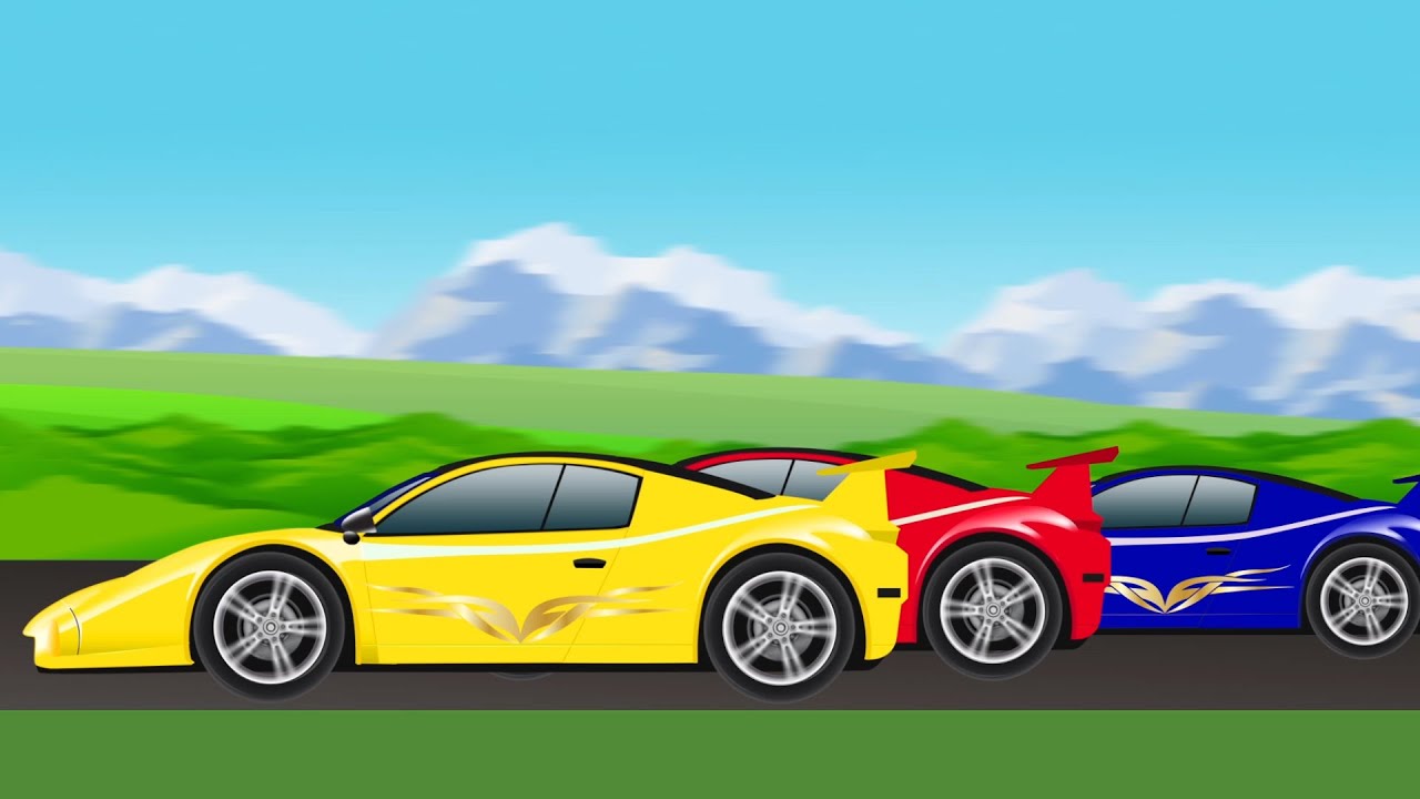 sports car | race | cartoon car racing for children