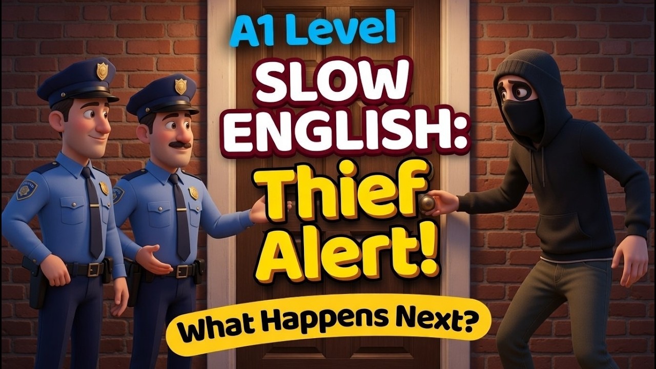 The Thief Came In... What Happens Next? | Easy English for A1-A2 Learners