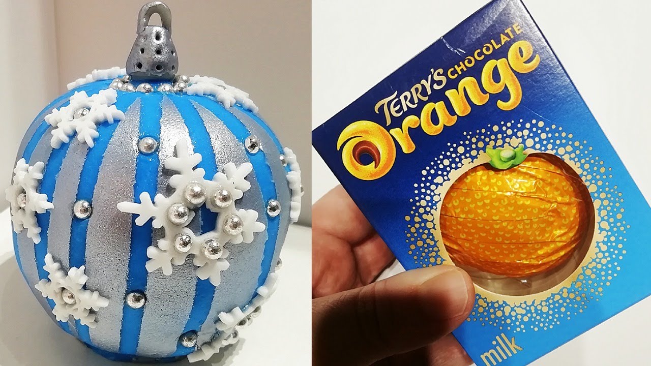Terry`s Chocolate Orange Decorating CHRISTMAS  Bauble Cake Tutorial