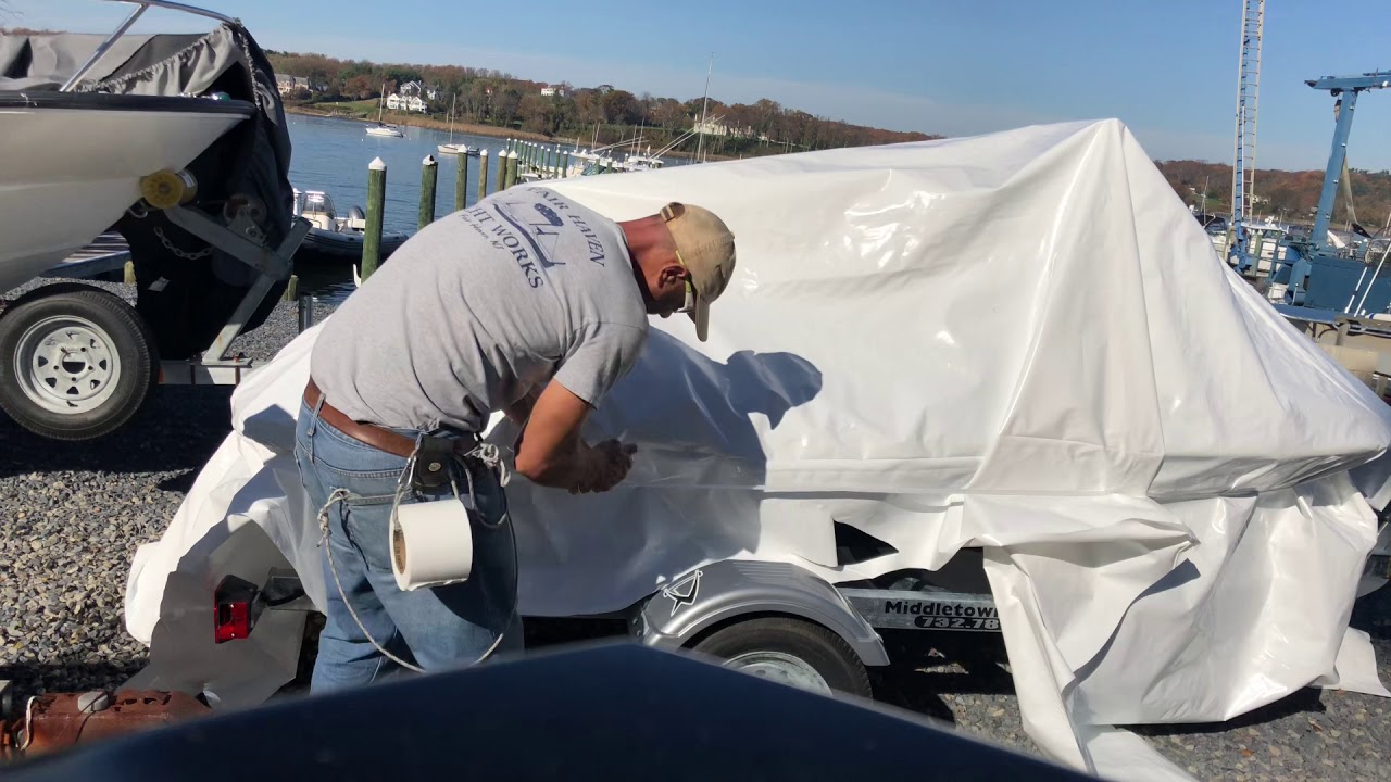 Shrink wrap a jet ski