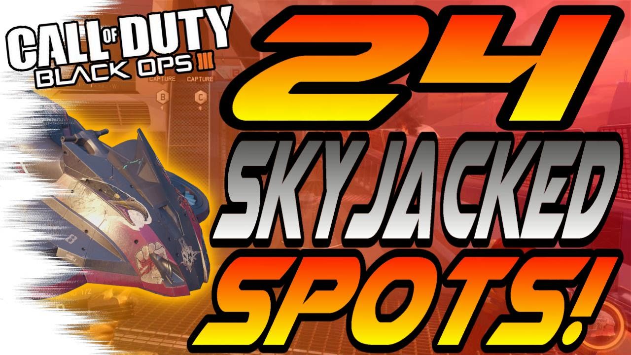 ALL 24 SKYJACKED Spots & Glitches! - Ledges, Lines of Sight, Hiding Spots, (New Black Ops 3/BO3)