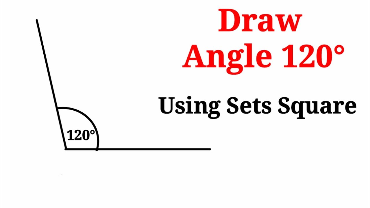 How to construct 120° angle using sets square. @SHSIRCLASSES.