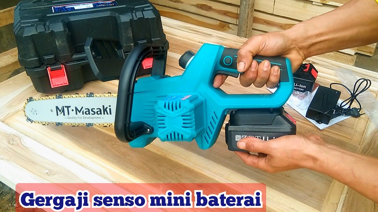 Review Gergaji chainsaw Brushless MT Masaki mt 0033 12 inc
