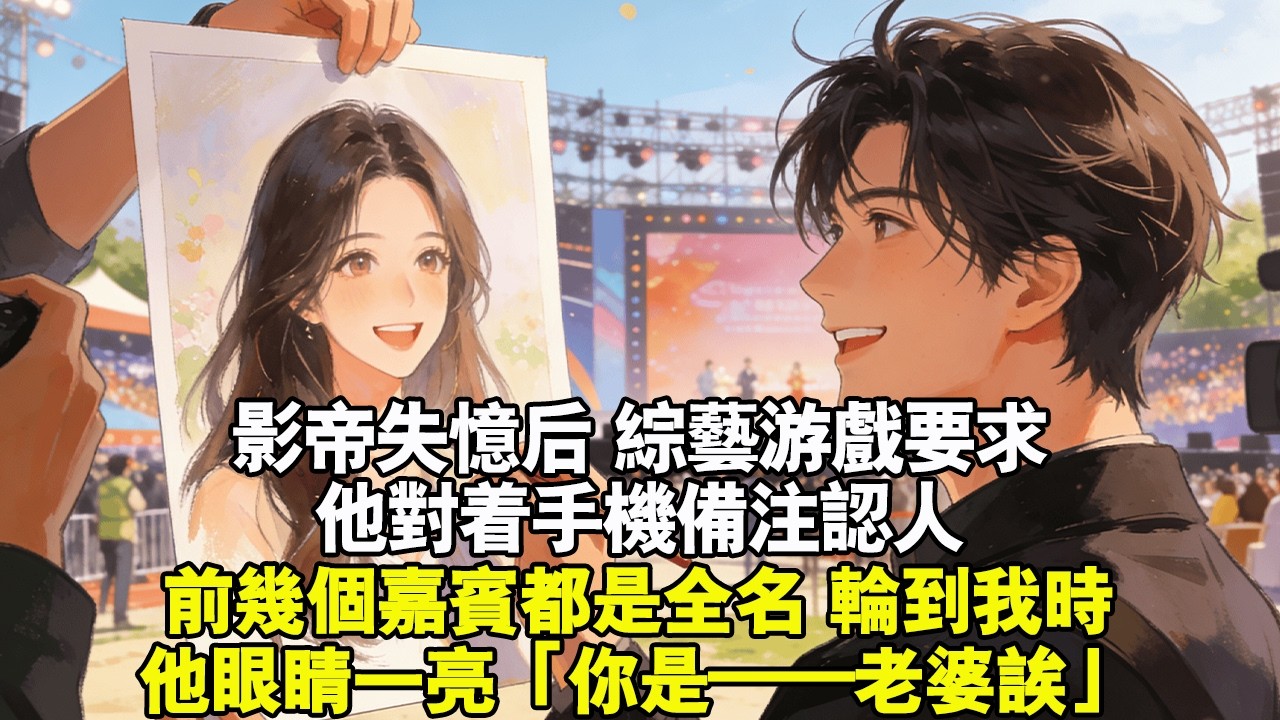 【完結甜文】影帝失憶後，綜藝遊戲要求他對著手機備註認人。前幾個嘉賓都是全名。輪到我時，他眼睛一亮：「你是&mdash;&mdash;老婆誒！」嘉賓傻眼，網友震驚。我：「？」#霸總 #甜寵