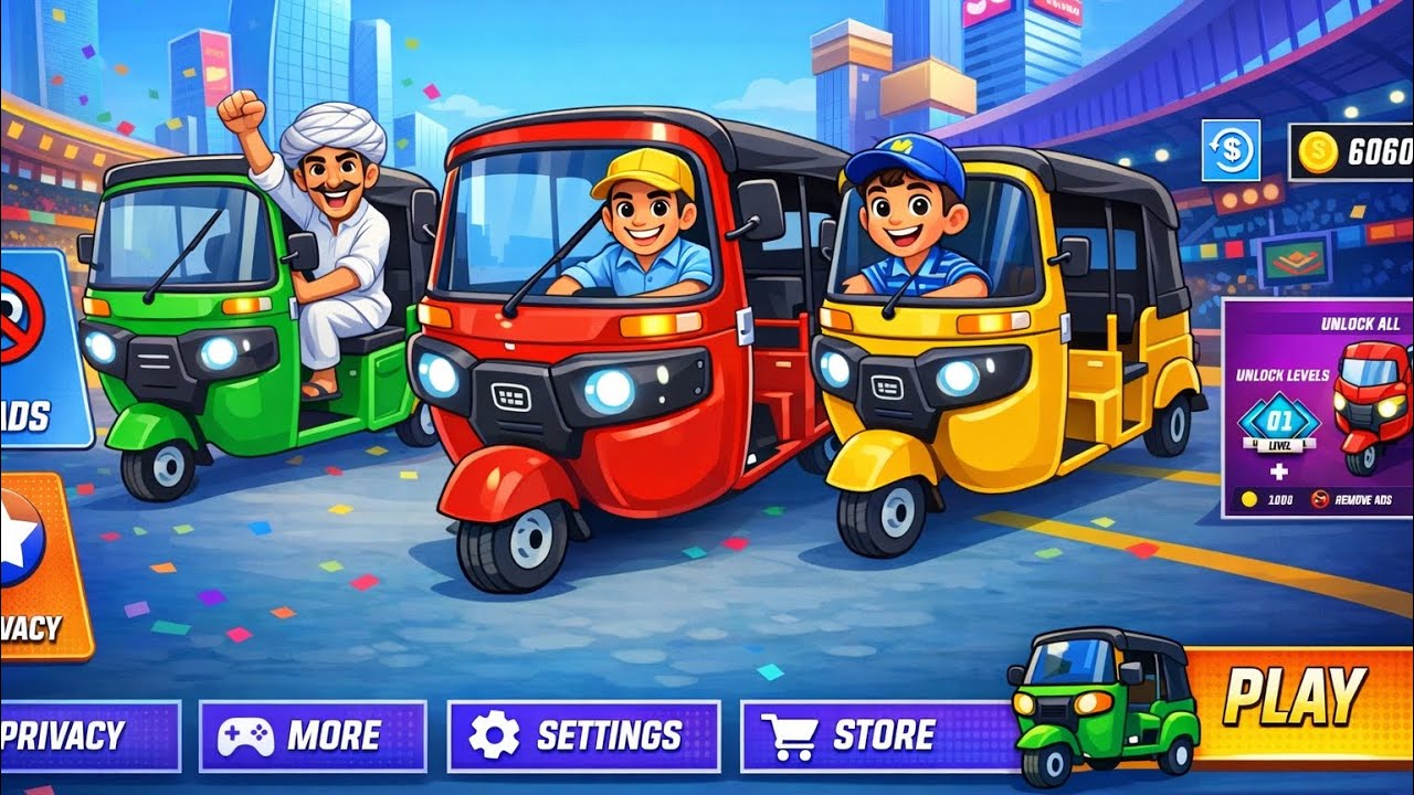 Tuk Tuk Modern Rickshaw Drive Gameplay 🚕 | City Passenger Pick & Drop Simulator #tuktukgame 