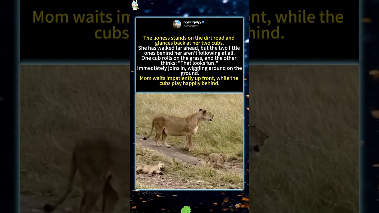 Rolling leaves scent marks and is also a way for cubs to release energy.#foryou #fyp #animals #funny