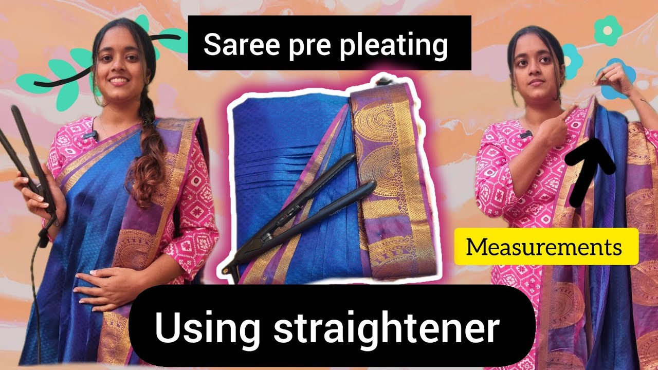 தமிழில் : Saree Pre pleating & BOX Folding using  Straightener | step by step tutorial | SD VLOGS