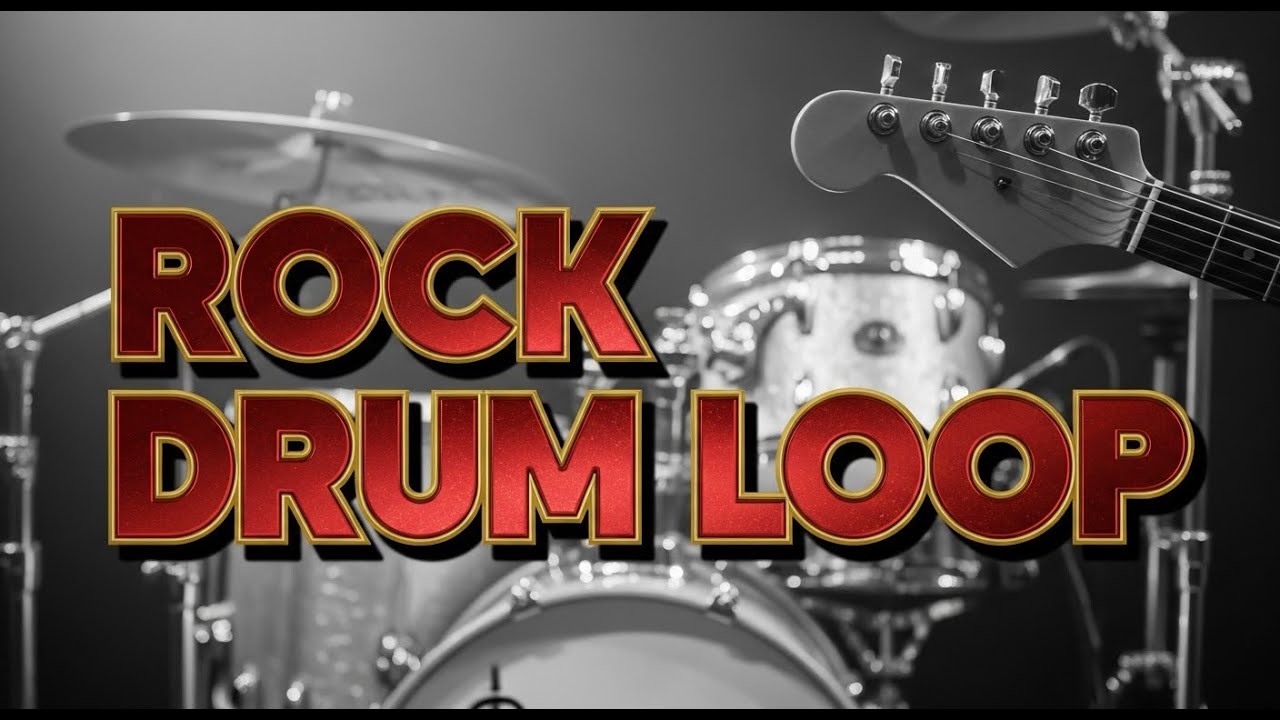 Free Rock Drum Loop for Guitar Jamming at Medium Speed 10 min long
