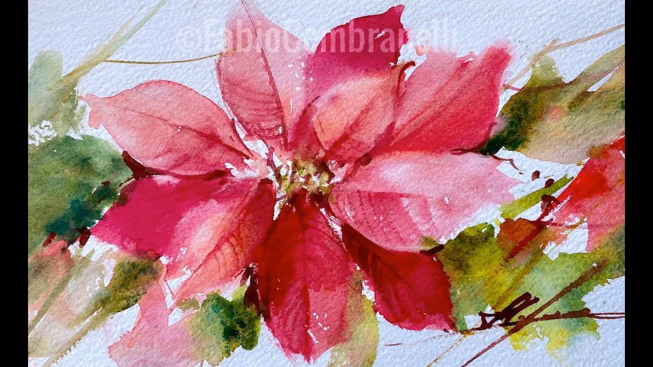 Watercolor/Aquarela -Demo - Poinsettia II