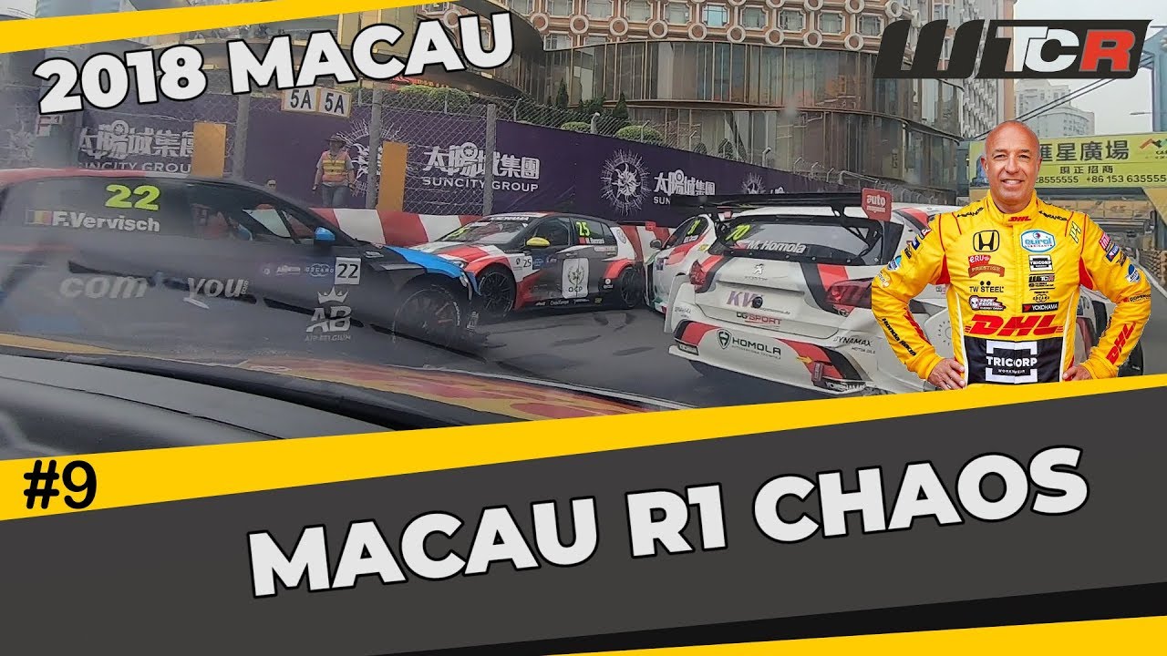 Macau chaos in Race 1 with Tom Coronel in the WTCR with the Honda Civic Type R