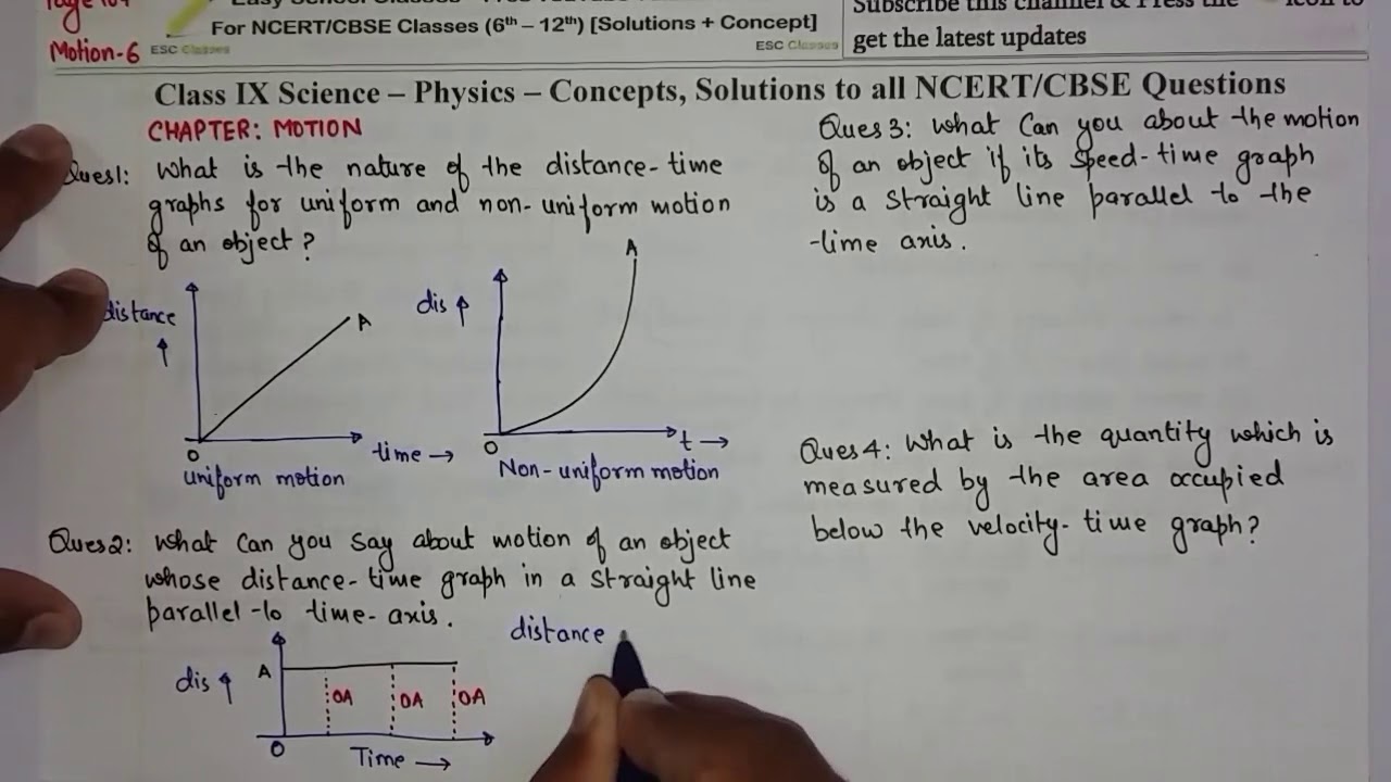Chapter 8 Motion NCERT Page 107 Exercise Questions Solutions in Hindi - Class 9 Physics Science
