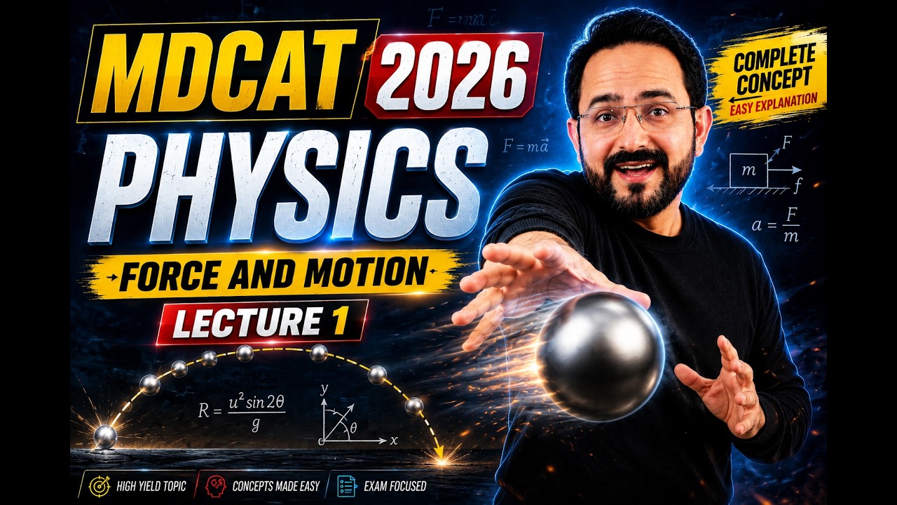 MDCAT 2026 PHYSICS I FORCE & MOTION I LECTURE 1 I EUREKA ACADEMIA I PHYSICS WITH SIR HAFIZ