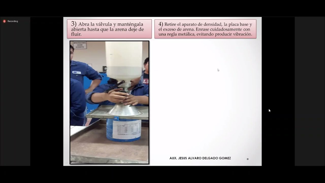 Suelos I - Laboratorio #10 - Densidad del Suelo mediante Cono de Arena