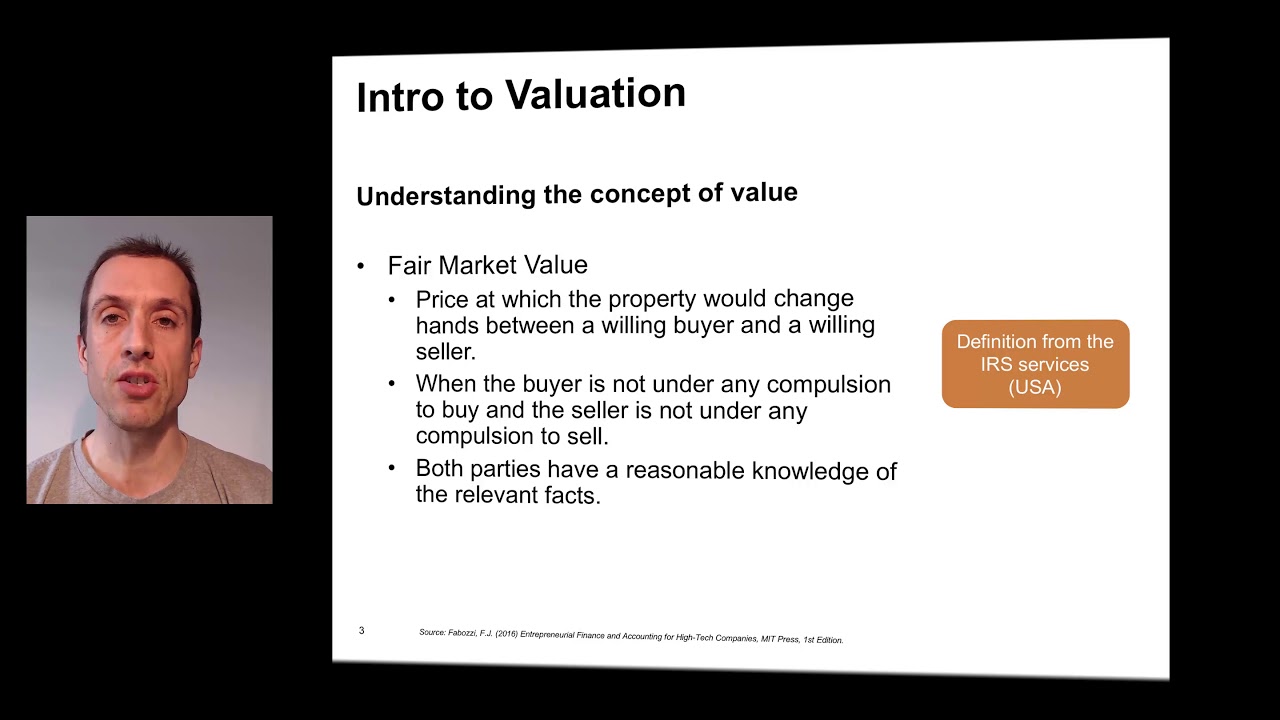 Entrepreneurial Finance - Session 5 - Introduction to Valuation