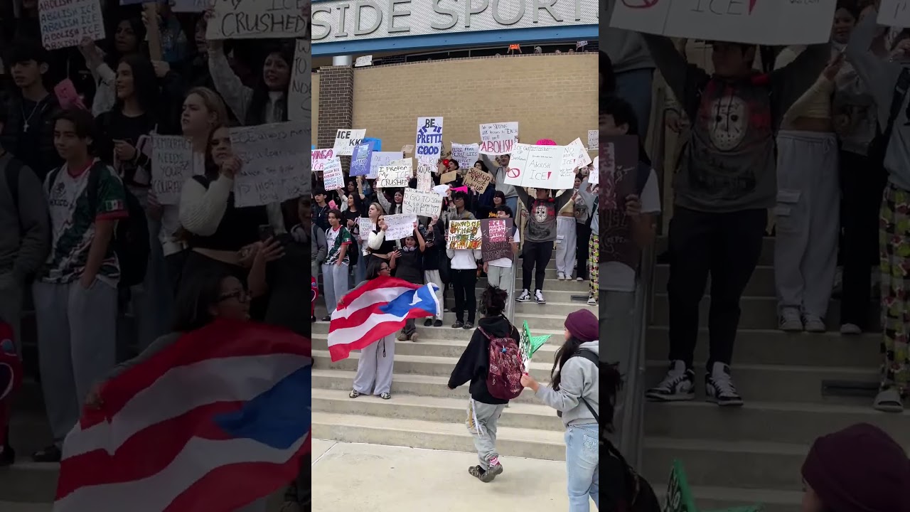 School walkout at Brandeis High School protesting immigration enforcement